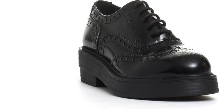 Strategia Zwarte Vetersneaker met Stud Detail Black Dames