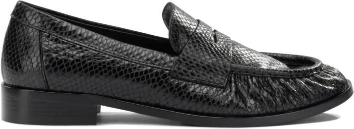 Strategia Leren loafers met reliëf