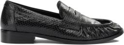 Strategia Leren loafers met reliëf