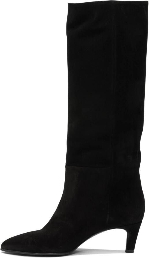 Strategia Zwarte Leren Enkellaarzen Stijlvol Chic