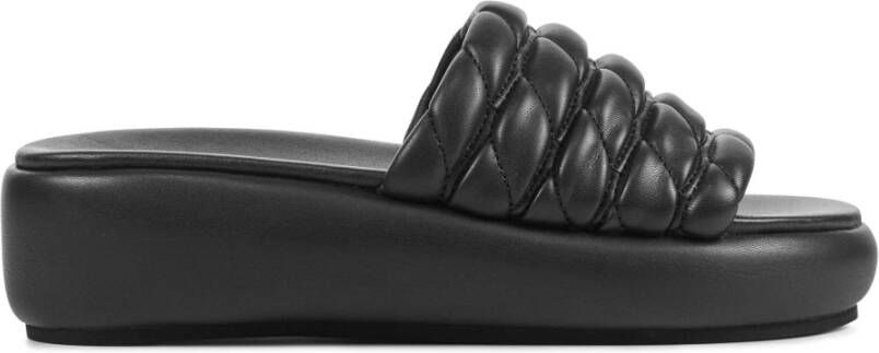 Strategia Zwarte Rubberen Slippers Black Dames