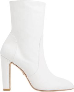 Stuart Weitzman 100 Zip Bootie Beige Dames