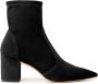 Stuart Weitzman 75 Block Stretch Bootie voor stijlvolle uitjes Black Dames - Thumbnail 1
