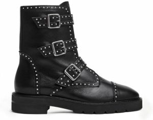 Stuart Weitzman Zwart leer Jesse laarzen Zwart Dames
