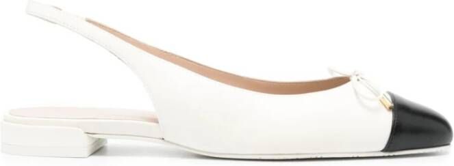 Stuart Weitzman Stijlvolle Bow Slingback Flats Beige Dames