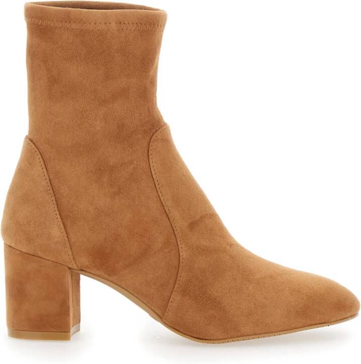 Stuart Weitz Beige Enkellaarzen A del Teen Blokhak