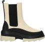Stuart Weitz Beige Leren Enkellaarzen Vintage Stijl - Thumbnail 1