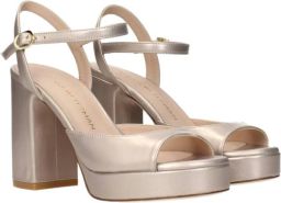 Stuart Weitz Beige Leren Plateau Schoenen