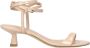 Stuart Weitz Beige Leren Stiletto Hakken Sandalen - Thumbnail 1