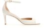 Stuart Weitzman Bianco Leren Sandalen Dunne Hak Beige Dames - Thumbnail 1