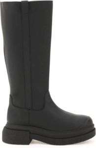 Stuart Weitzman Black Rubber Charli Sportlift Boots Zwart Dames