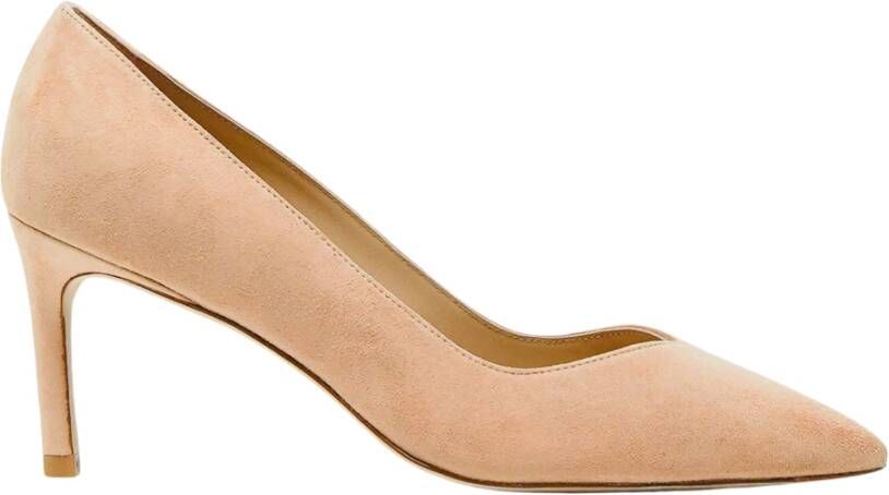 Stuart Weitzman Blush Suede 70mm Hakpomp Beige Dames