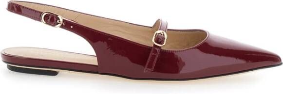 Stuart Weitz Bordeaux Slingback Sandalen in Lakleer