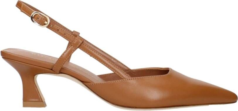 Stuart Weitz Bruin Leren Middelhoge Pumps