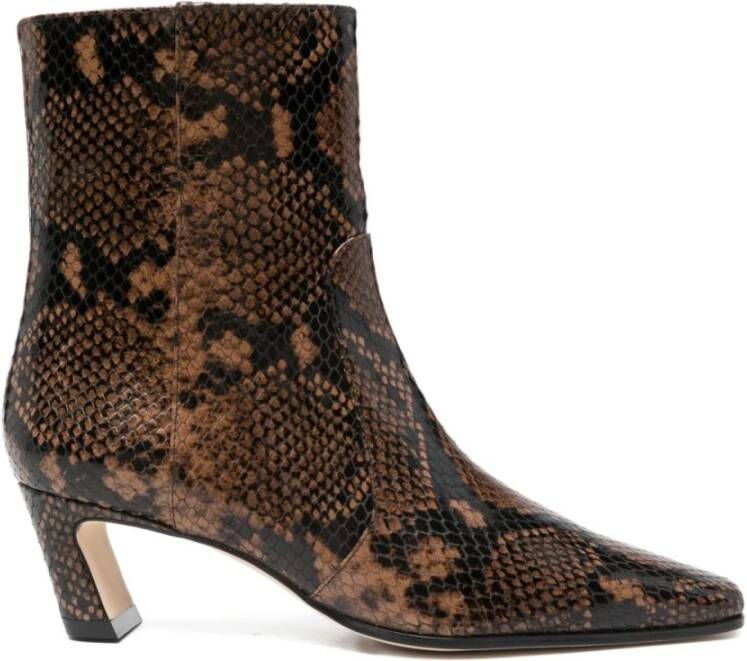 Stuart Weitzman Bruine Enkellaarzen voor Vrouwen