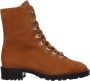 Stuart Weitzman Bruine Leren Enkellaarzen Vetersluiting - Thumbnail 1