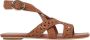 Stuart Weitz Bruine leren platte sandalen - Thumbnail 1