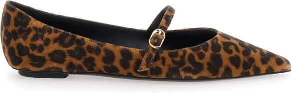 Stuart Weitz Bruine Mary Jane Platte Schoenen