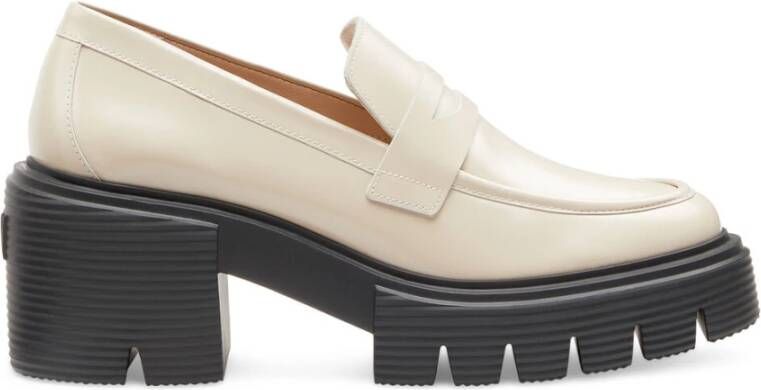 Stuart Weitzman Chunky Lug Sole Loafer Beige Dames