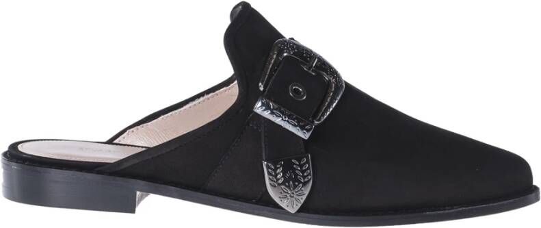 Stuart Weitzman Zwarte leren muiltjes