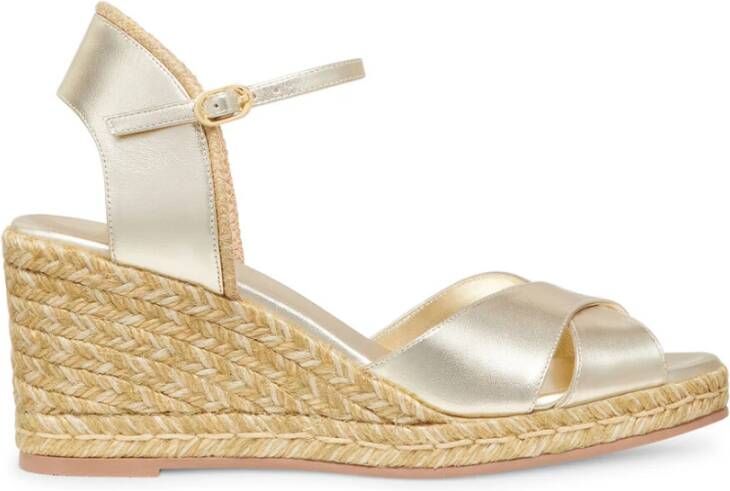 Stuart Weitzman Crossover Espadrille Sleehak Yellow Dames
