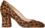 Stuart Weitzman Gebeeldhouwde blokhakpumps Brown Dames - Thumbnail 1