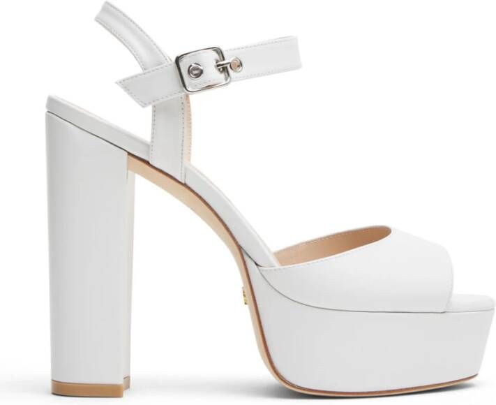 Stuart Weitzman Diamanten Platform Sandaal White Dames