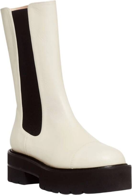 Stuart Weitzman Elastische Chelsea Laarzen White Dames