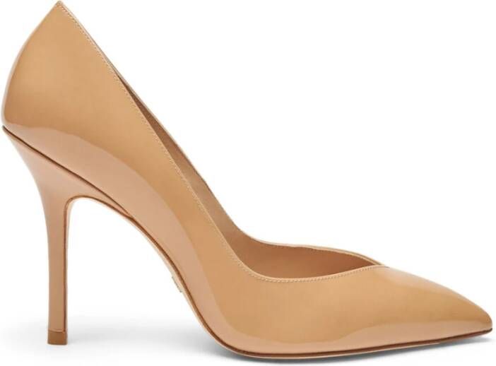 Stuart Weitzman Elegant V-Cut Stiletto Pump Beige Dames
