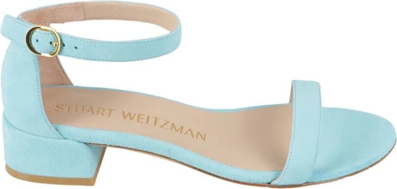 Stuart Weitzman Elegante Enkellaarzen voor Vrouwen Blue Dames