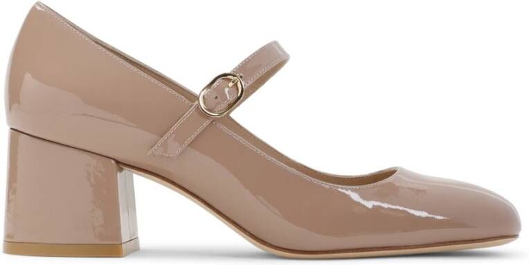 Stuart Weitzman Moderne Mary Jane Pomp Brown Dames