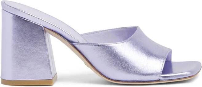 Stuart Weitzman Flareblock Slide Hakken Muiltjes Purple Dames