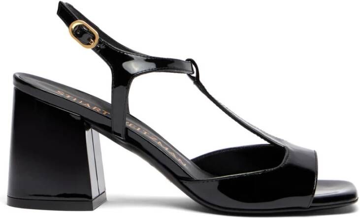 Stuart Weitz Flareblock T-Strap Sandal