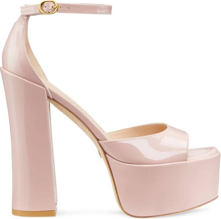 Stuart Weitzman Skyhigh 145 Platform Sandal Beige Dames