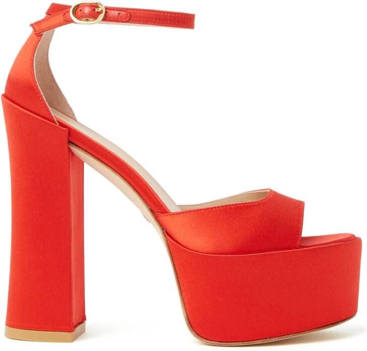 Stuart Weitzman Flat Sandals Rood Dames