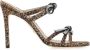 Stuart Weitzman Gedrukte kalfshaar strik muilen Brown Dames - Thumbnail 1