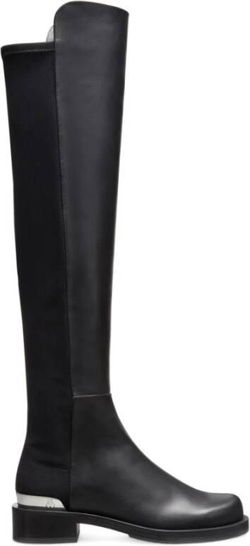 Stuart Weitzman Gedurfd Logo Over-de-Knie Laars Black Dames
