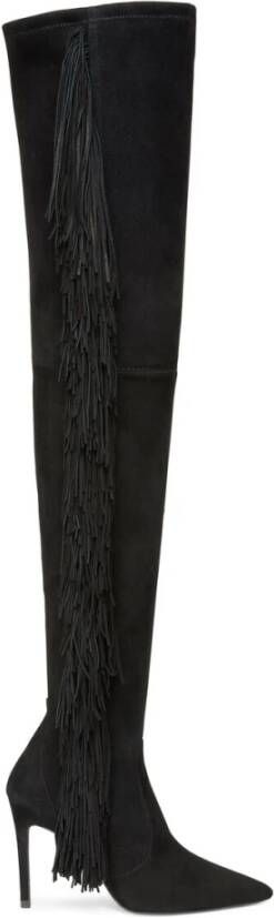 Stuart Weitzman Gedurfde franje laars Black Dames