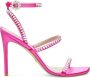 Stuart Weitzman Gemcut 100 Kristal Strappy Sandaal Pink Dames - Thumbnail 1