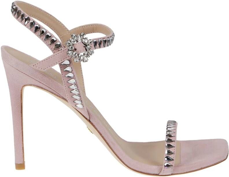 Stuart Weitzman Gemcut Hoge Hak Sandalen Pink Dames