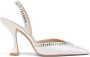 Stuart Weitzman Gemcut Xcurve 100 Slingback Pump White Dames - Thumbnail 1