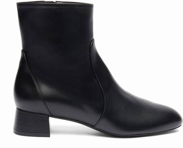 Stuart Weitzman Gepolijste Almond Toe Bootie Black Dames