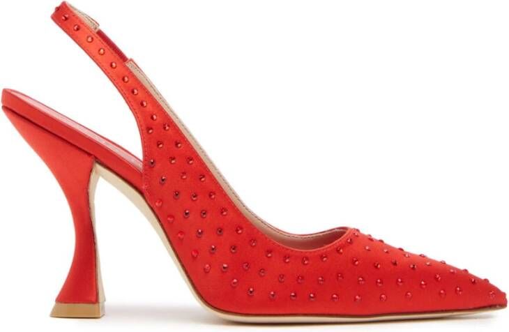 Stuart Weitzman Glam Xcurve 100 Slingback Pumps Rood Dames