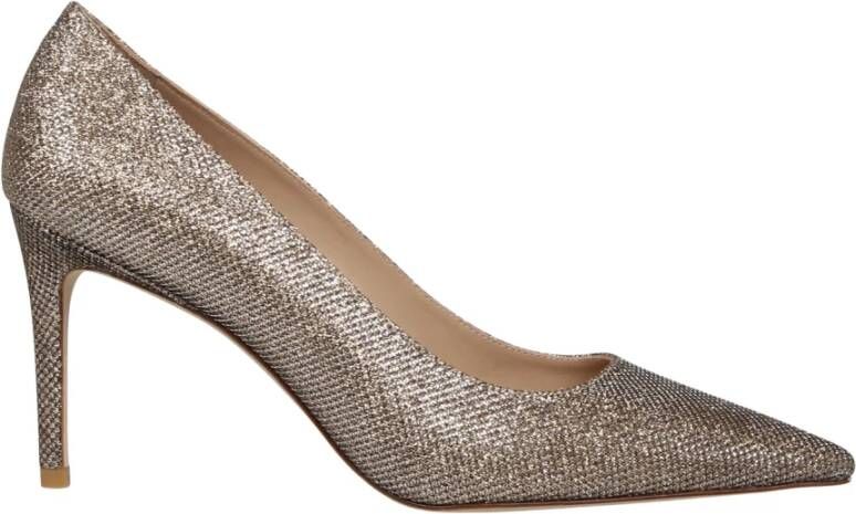 Stuart Weitzman Hoge hakken New Noir Pump in staalgrijs