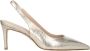 Stuart Weitz Gouden Leren Puntige Neus Sandalen - Thumbnail 1