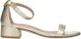 Stuart Weitz Gouden Leren Sandalen met Middelhoge Hak en Gesp - Thumbnail 1