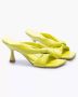 Stuart Weitzman Groene Leren Muiltjes met Geknoopte Banden Groen Dames - Thumbnail 1