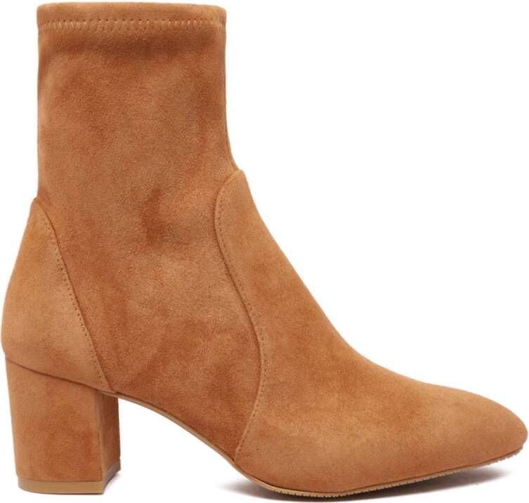 Stuart Weitz Beige Enkellaarzen A del Teen Blokhak