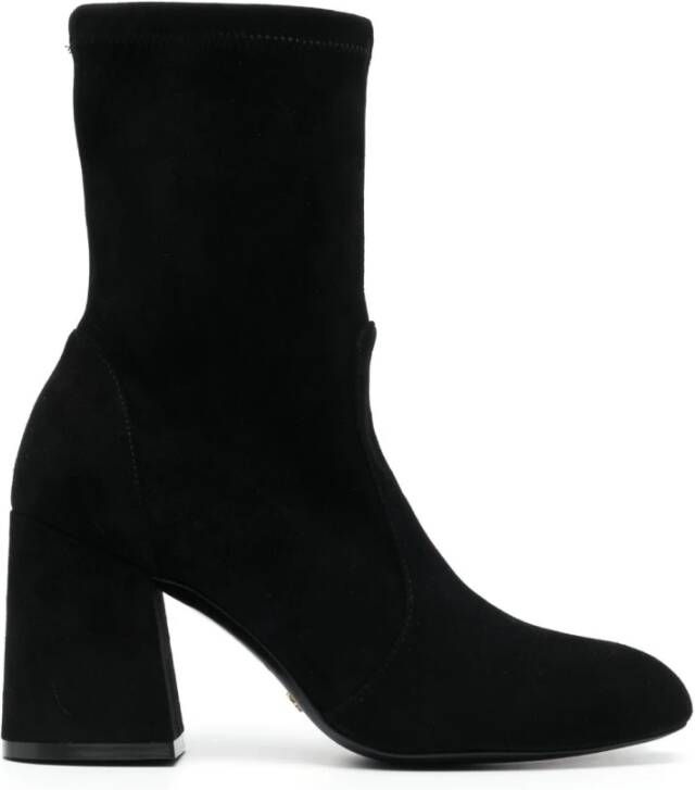 Stuart Weitzman Boots & laarzen Flareblock 85 Stretch Bootie in zwart