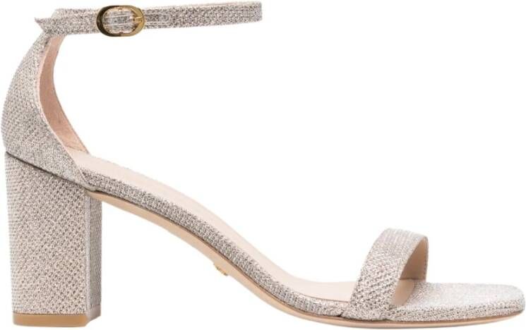 Stuart Weitzman Sandalen met hoge hak en glitterdetail Gray Dames